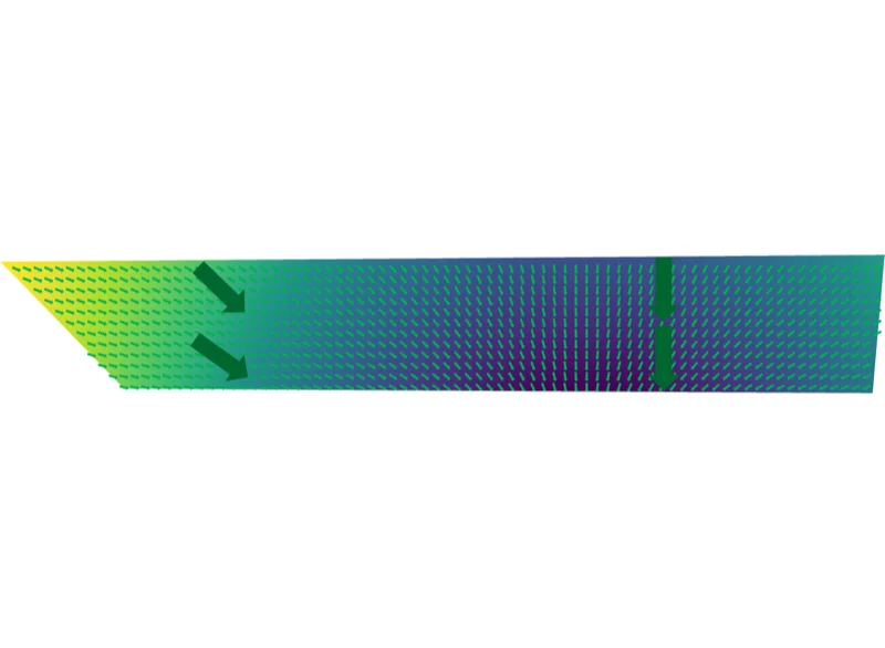 Designed drainage flow analysis showing planned water movement patterns